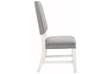 Nashbryn Gray/White Dining Chair, Set of 2 by Ashley at Eve Furniture