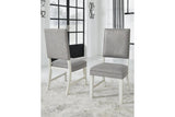Nashbryn Gray/White Dining Chair, Set of 2 by Ashley at Eve Furniture