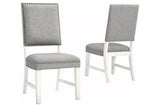 Nashbryn Gray/White Dining Chair, Set of 2 by Ashley at Eve Furniture