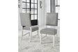 Nashbryn Gray/White Dining Chair, Set of 2 by Ashley at Eve Furniture