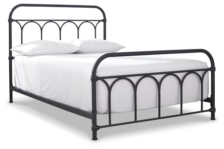 Nashburg Black Full Metal Platform Bed by Ashley at Eve Furniture