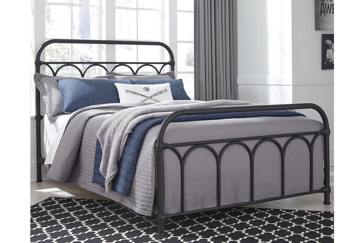 Nashburg Black Full Metal Platform Bed by Ashley at Eve Furniture