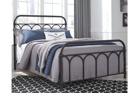 Nashburg Black Full Metal Platform Bed by Ashley at Eve Furniture