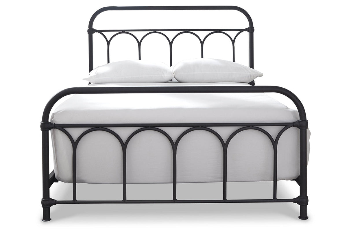 Nashburg Black Full Metal Platform Bed by Ashley at Eve Furniture