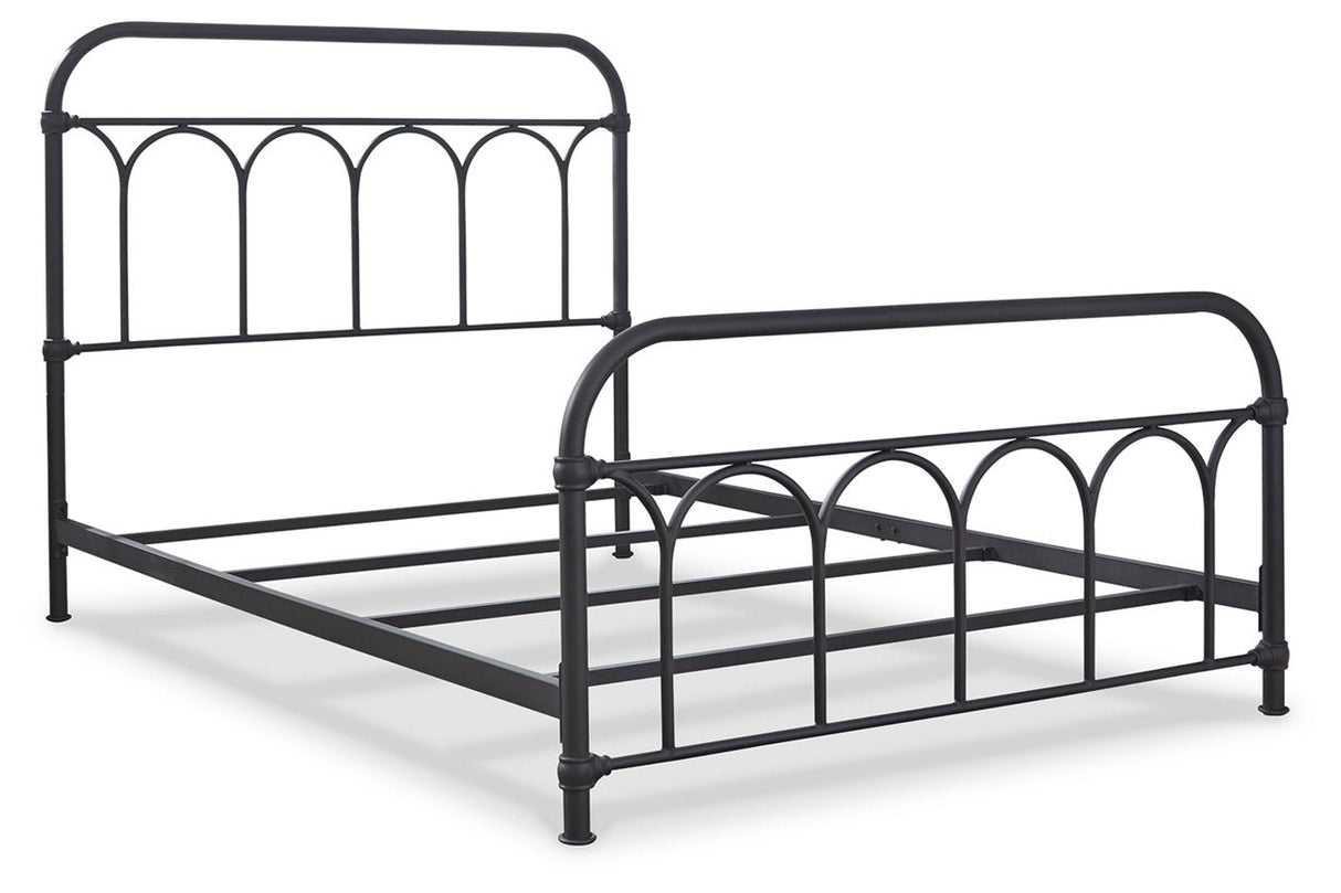 Nashburg Black Full Metal Platform Bed by Ashley at Eve Furniture