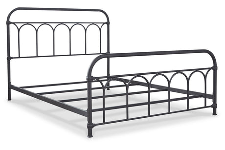 Nashburg Black Queen Metal Platform Bed by Ashley at Eve Furniture