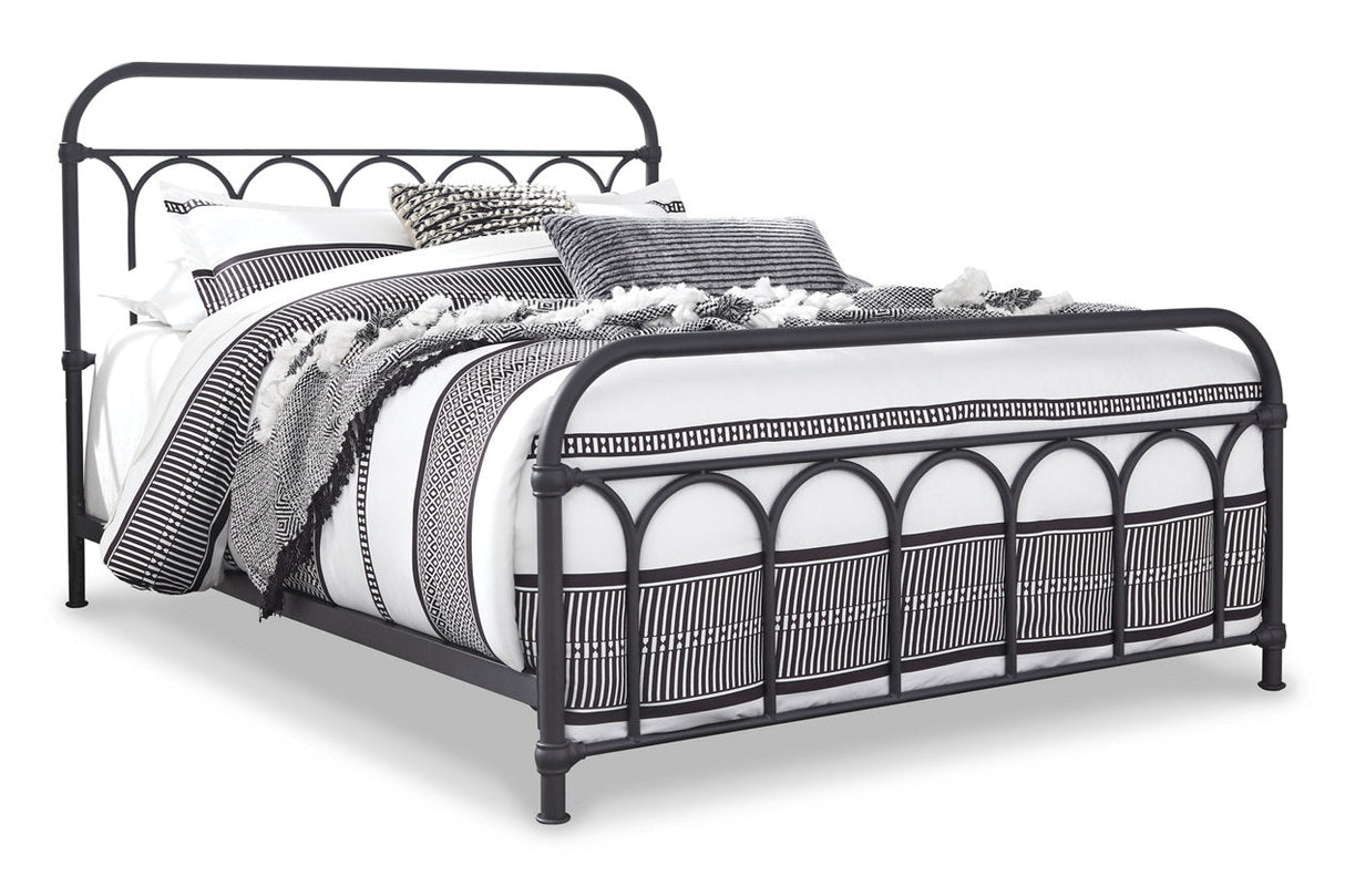 Nashburg Black Queen Metal Platform Bed by Ashley at Eve Furniture