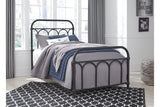 Nashburg Black Twin Metal Platform Bed by Ashley at Eve Furniture