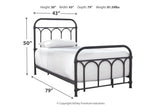 Nashburg Black Twin Metal Platform Bed by Ashley at Eve Furniture