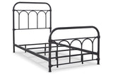 Nashburg Black Twin Metal Platform Bed by Ashley at Eve Furniture