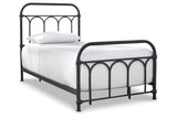Nashburg Black Twin Metal Platform Bed by Ashley at Eve Furniture
