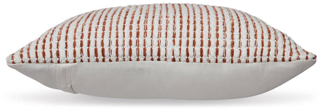 Nashlin White/Rust Pillow (Set of 4) by Ashley at Eve Furniture