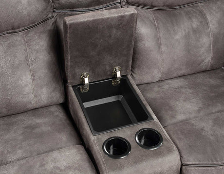 Nashville Gray 3-Piece Manual Reclining Set by Steve Silver at Eve Furniture