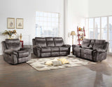 Nashville Gray 3-Piece Manual Reclining Set by Steve Silver at Eve Furniture