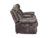 Nashville Manual Glider Recliner Console Loveseat, Grey