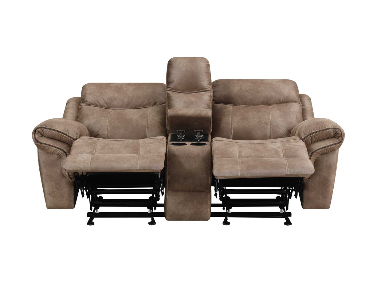 Nashville Manual Glider Recliner Console Loveseat