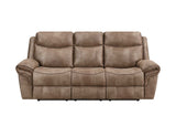 Nashville Cocoa Reclining Sofa with Drop-Down Console by Steve Silver at Eve Furniture