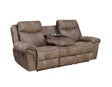 Nashville Cocoa Reclining Sofa with Drop-Down Console by Steve Silver at Eve Furniture