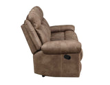Nashville Cocoa Reclining Sofa with Drop-Down Console by Steve Silver at Eve Furniture
