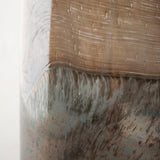 Nasser II Large Blue/Gold/Chrome Urn Style Glass Vase by Mercana at Eve Furniture