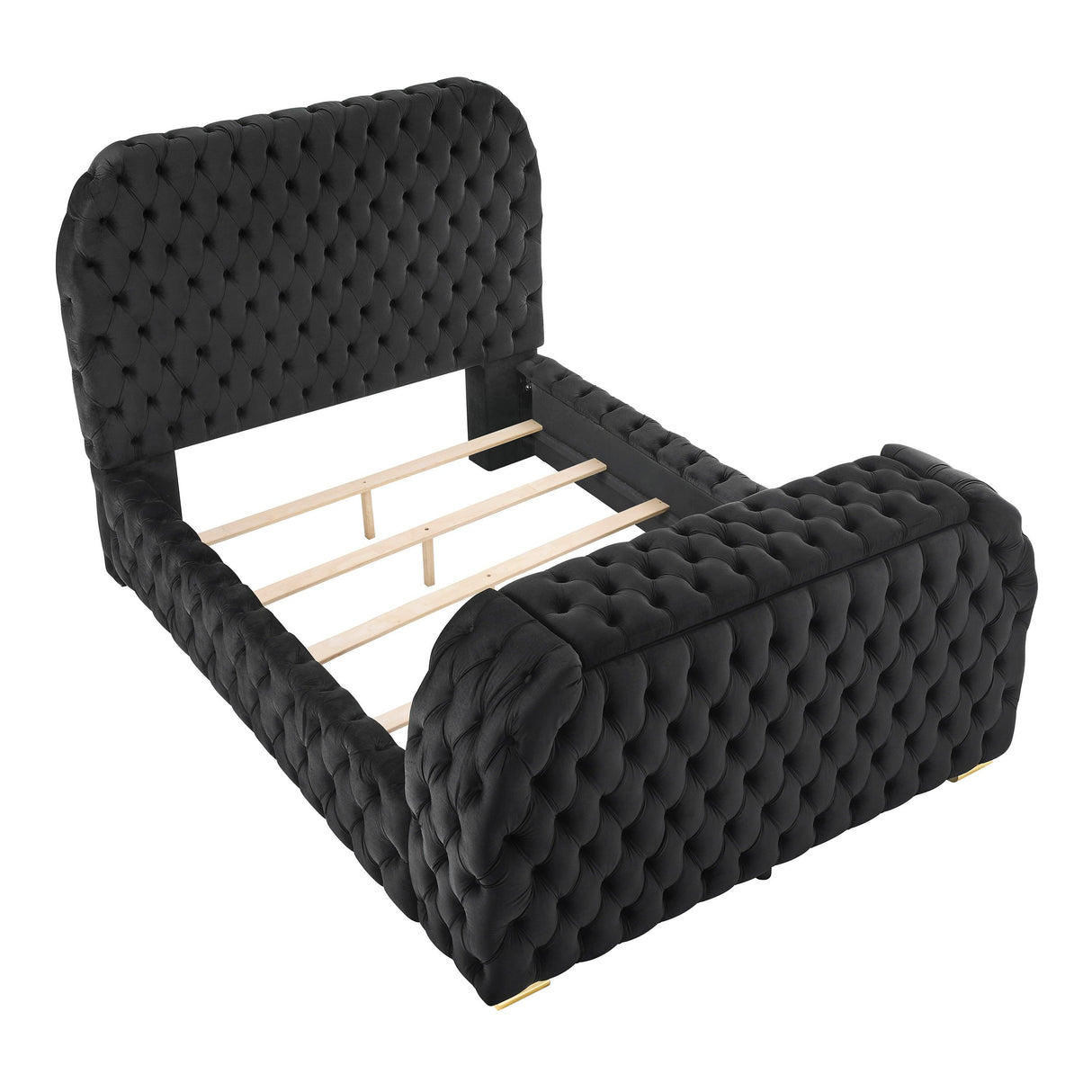 Natalia Black King Upholstered Fireplace Bed with TV Lift by Crown Mark at Eve Furniture