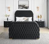 Natalia Black Queen Upholstered Fireplace Bed with TV Lift by Crown Mark at Eve Furniture