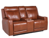 Natalia Dual-Power Reclining Console Loveseat, Coach