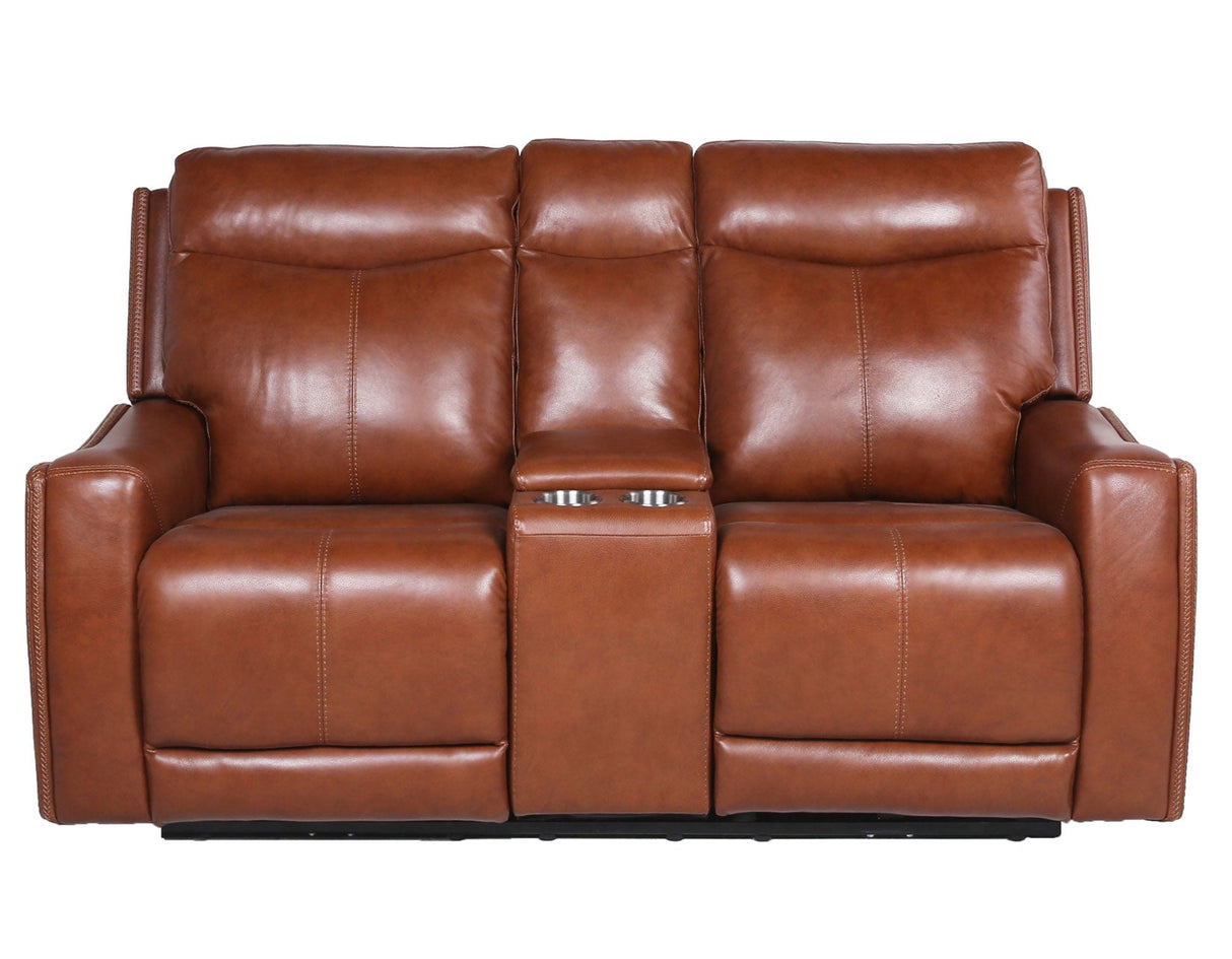 Natalia Dual-Power Reclining Console Loveseat, Coach