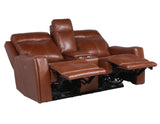 Natalia Dual-Power Reclining Console Loveseat, Coach