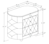 Natalia Black Nightstand by Crown Mark at Eve Furniture