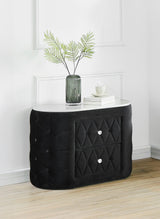 Natalia Black Nightstand by Crown Mark at Eve Furniture
