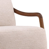 Natalina Cream and Brown Occasional Chair by Dovetail at Eve Furniture
