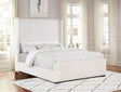 Natasha Cream 69-inch Upholstered Eastern King Wingback Bed by Coaster at Eve Furniture