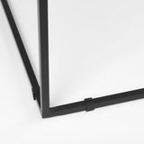Nathan II 18" x 20" Square Top White Marble and Black Metal End/Side Table by Mercana at Eve Furniture