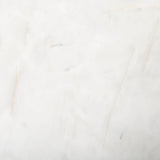 Nathan II Square Top White Marble and Black Metal End/Side Table by Mercana at Eve Furniture
