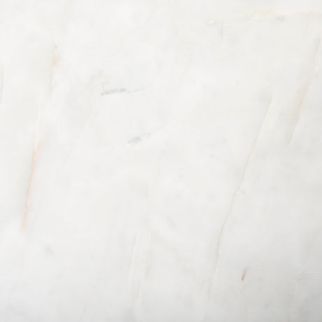 Nathan II Square Top White Marble and Black Metal End/Side Table by Mercana at Eve Furniture