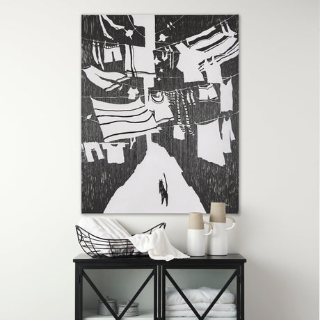 National Laundry Day by Mercana Studio a Hand Embellished Textured Canvas by Mercana at Eve Furniture