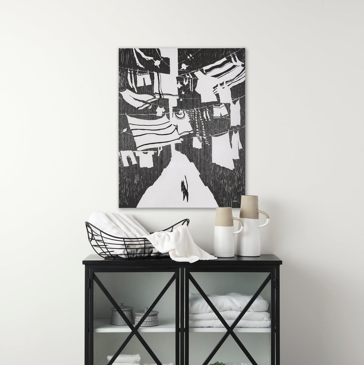 National Laundry Day by Mercana Studio a Hand Embellished Textured Canvas by Mercana at Eve Furniture