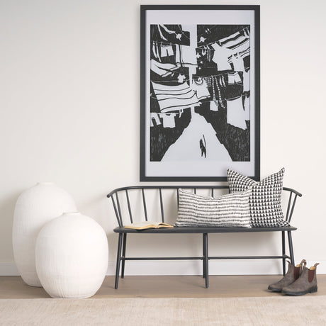 National Laundry Day by Mercana Studio Hand Embellished Textured Framed Art Print Matted under Glass by Mercana at Eve Furniture