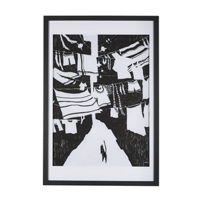 National Laundry Day by Mercana Studio Hand Embellished Textured Framed Art Print Matted under Glass by Mercana at Eve Furniture