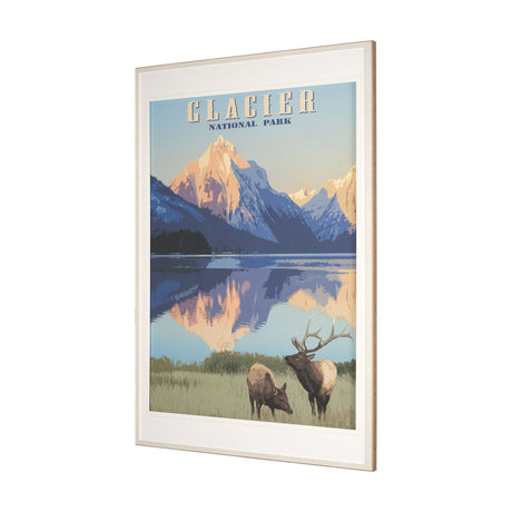 National Park - Glacier by Mark Chandon a Framed Art Print Matted under Glass by Mercana at Eve Furniture