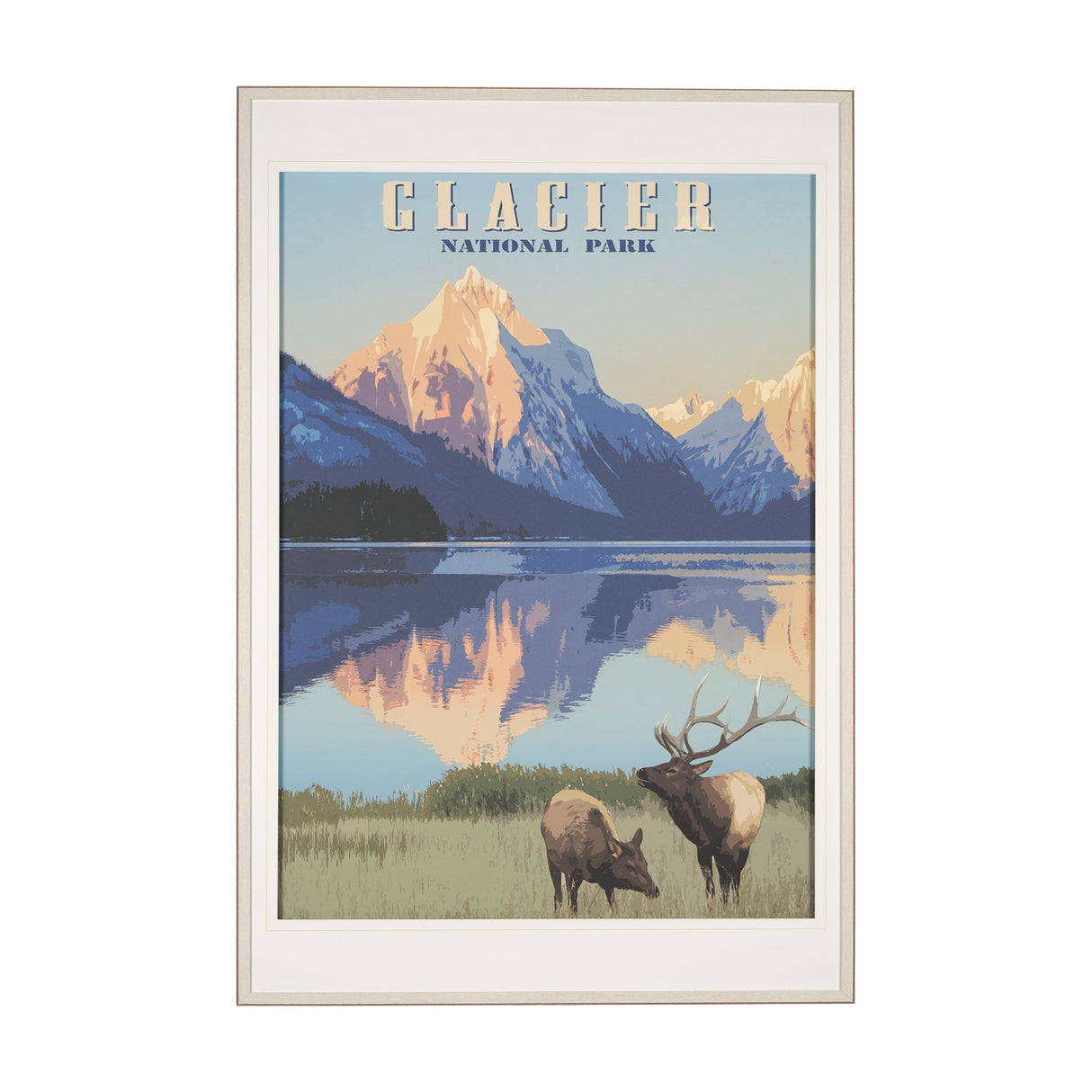 National Park - Glacier by Mark Chandon a Framed Art Print Matted under Glass by Mercana at Eve Furniture