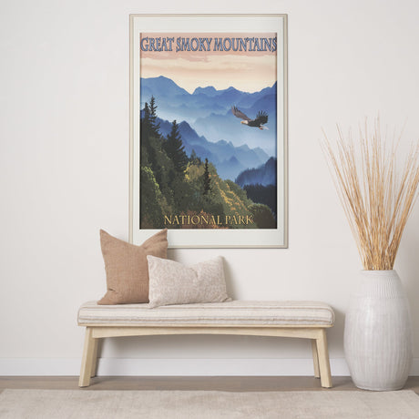 National Park Great Smoky Mountains by Mercana Studio a Framed Art Print Matted under Glass by Mercana at Eve Furniture