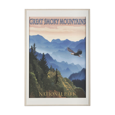 National Park Great Smoky Mountains by Mercana Studio a Framed Art Print Matted under Glass by Mercana at Eve Furniture