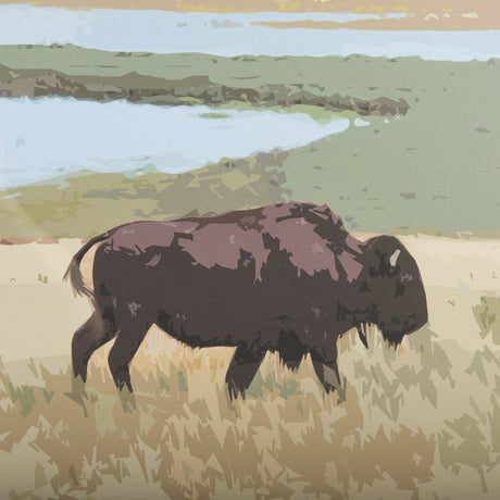National Park - Yellowstone by Mercana Studio a Framed Art Print Matted under Glass by Mercana at Eve Furniture