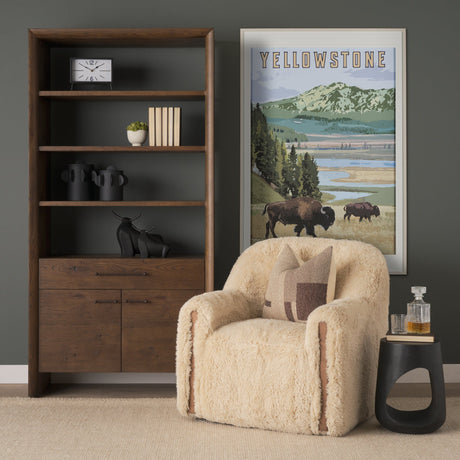 National Park - Yellowstone by Mercana Studio a Framed Art Print Matted under Glass by Mercana at Eve Furniture