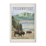 National Park - Yellowstone by Mercana Studio a Framed Art Print Matted under Glass by Mercana at Eve Furniture