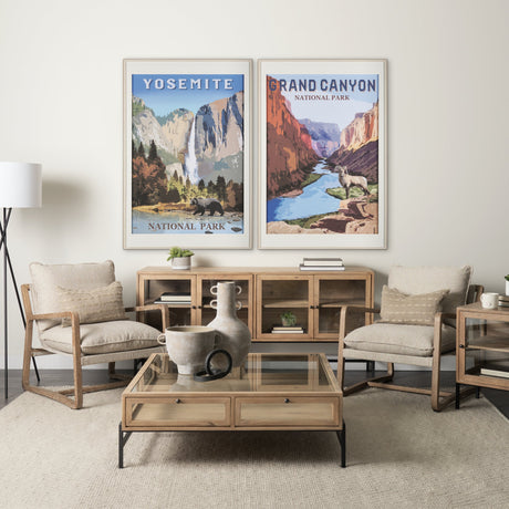National Park -Yosemite by Mercana Studio a Framed Art Print Matted under Glass by Mercana at Eve Furniture