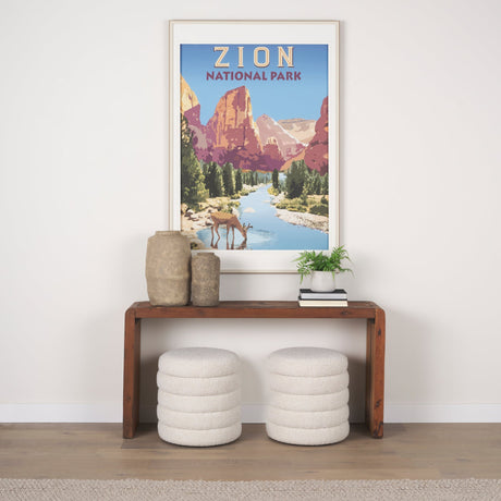 National Park - Zion by Mark Chandon a Framed Art Print Matted under Glass by Mercana at Eve Furniture