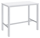 Natividad White High Gloss/Chrome 5-Piece Bar Set by Coaster at Eve Furniture